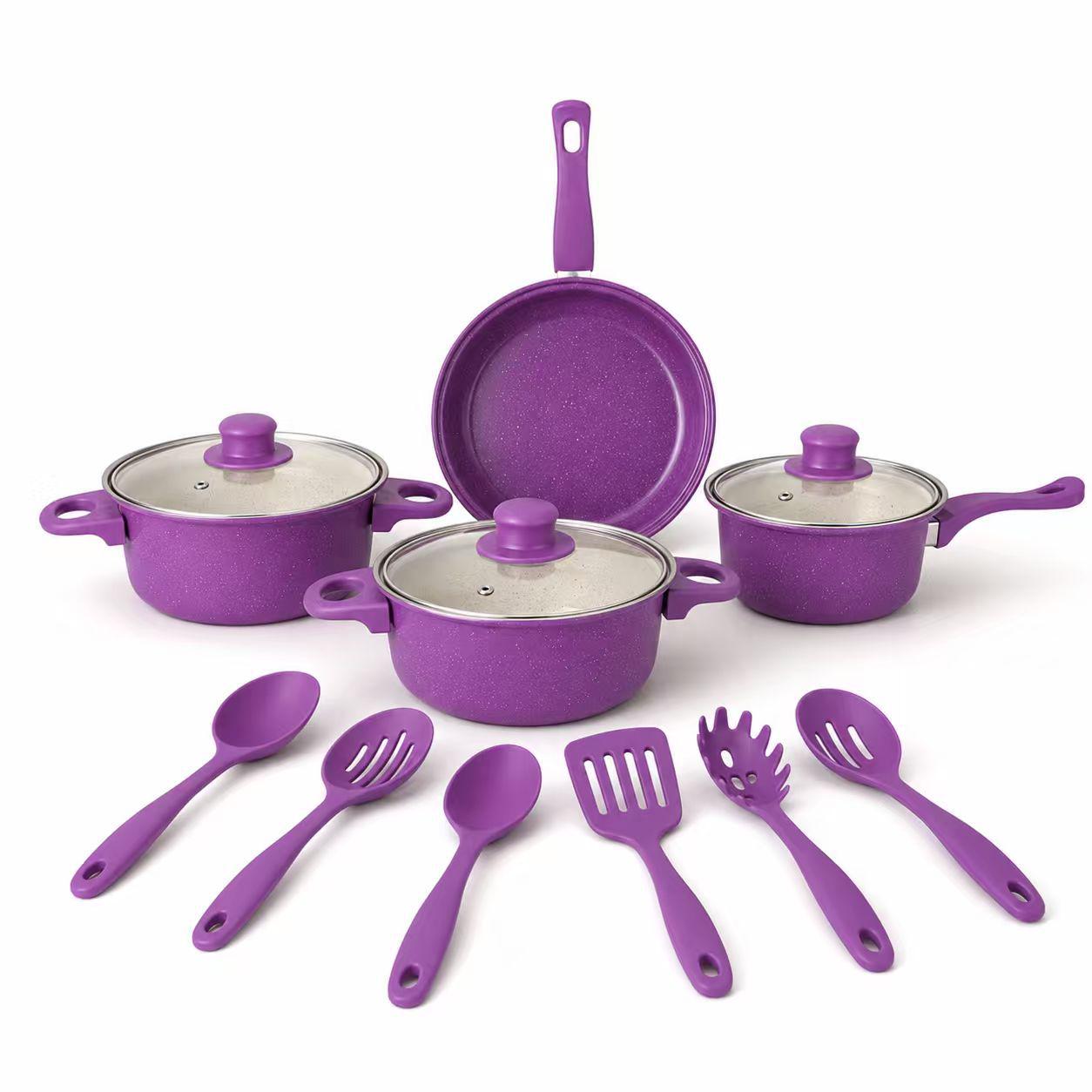 13-Piece Non-Stick Cookware Set: Wok, Soup