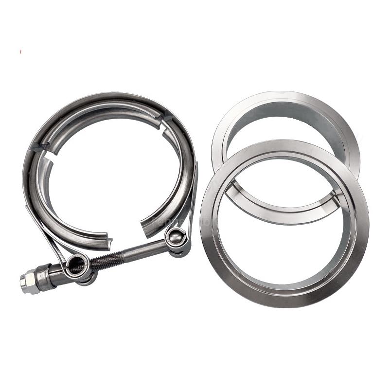 304 Stainless Steel Quick Release Standard V Band Clamp 1.5-6 Inches Male Female Flange V Clamp Kits Turbo Exhaust Pipe