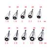 80Pcs 10Sizes Steel Fishing Rod Pole Guide Tip Top Ring Eye Repair Kit Black