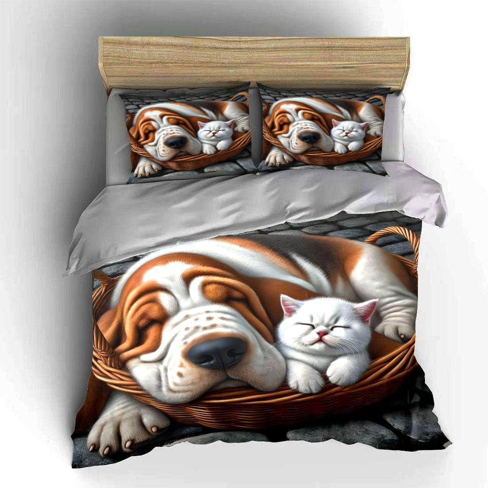 "Cozy Paws' Nap Haven" Bedding Sets Duvet Covers Pillowcases(1* Duvet Cover 2* Pillowcases Without Duvet Insert)