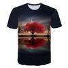Boys And Girls 3D Short Sleeve Flowers and Trees T-Shirt Print T-Shirt Girls Cartoon T-Shirt Print Graphic T-Shirt 1-14 Years