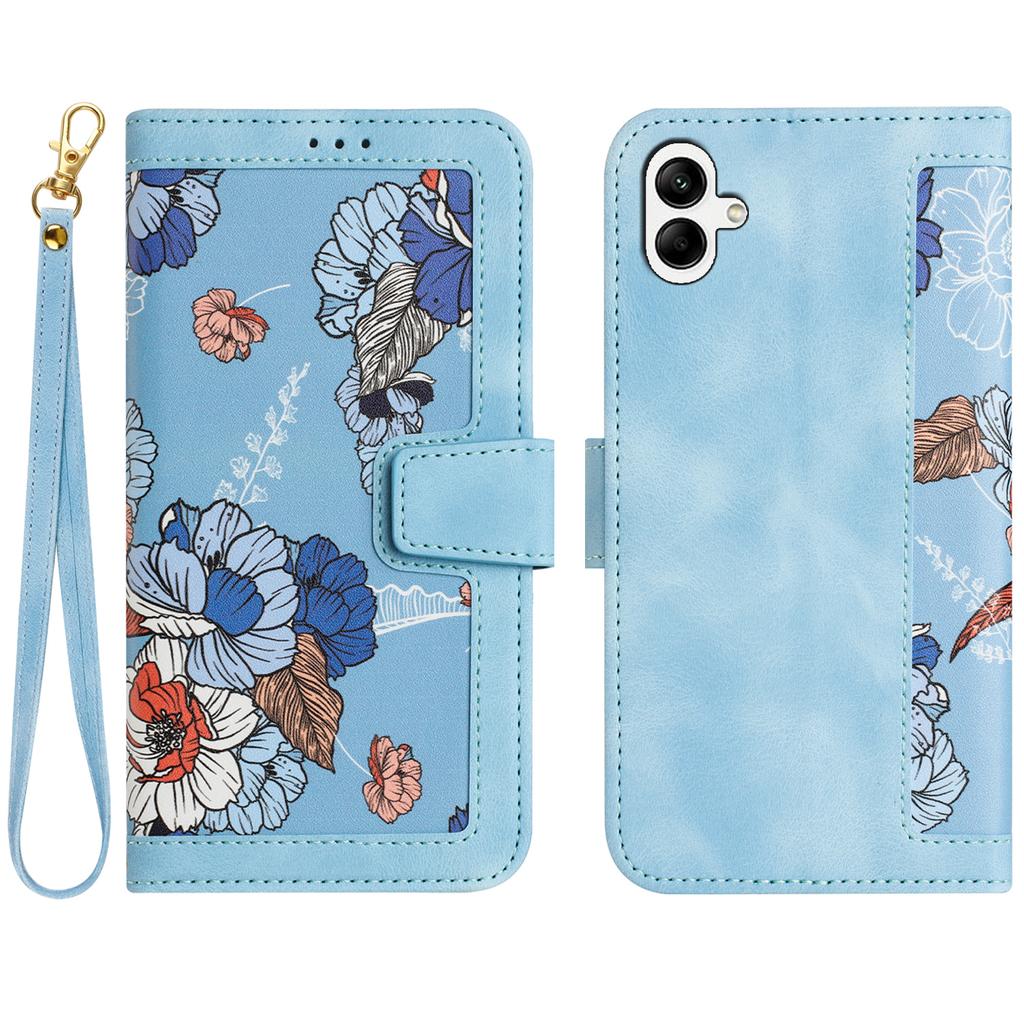 For Samsung Galaxy A25e Case PU Leather Floral Phone Cover with Card Slots