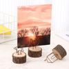 Desktop Decoration Wedding Supplies Table Numbers Holder Wooden Paper Clamp Photos Clips Picture Frame Clamps Stand Place Card