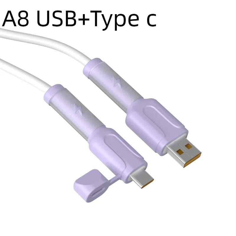 Защита зарядного кабеля Мягкий силиконовый чехол Защита кабеля зарядки Type C Защита кабеля Защита шнура Практичные аксессуары