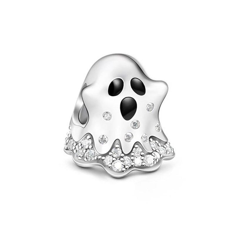 Diy Ghost Pumpkin Head Halloween Series Charm Bead Pendant Applicable To Original European Plating Copper Jewelry Gift