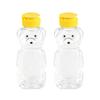 Bear Shape Plastic Juice Milk Bottle Leakproof Lid Kids Kitchen Storage Container