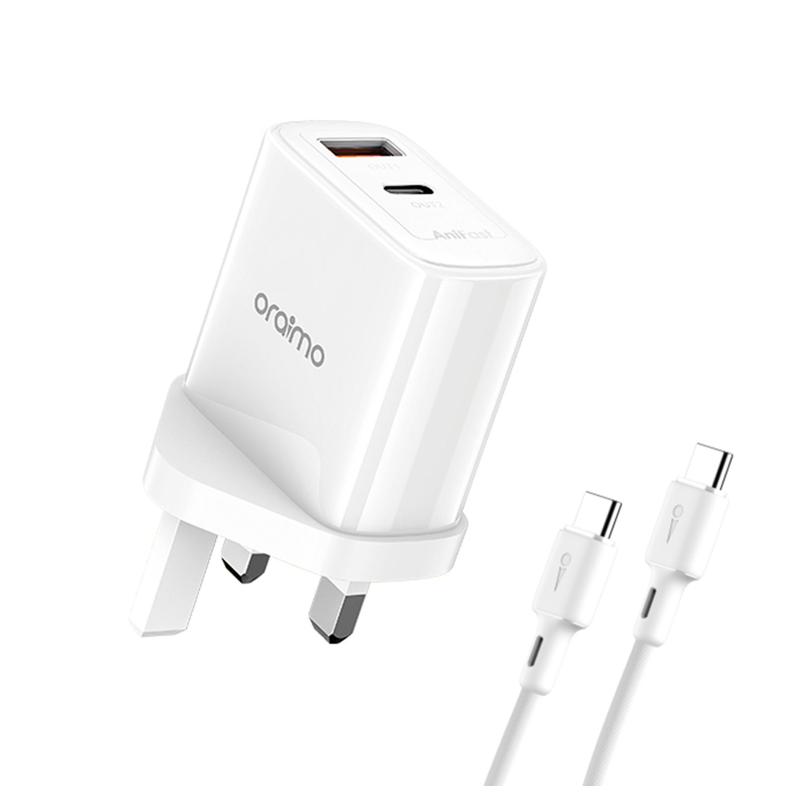 

Комплект зарядного устройства для быстрой зарядки Oraimo PowerGaN 45, 45 Вт, с кабелем Type-C на Type-C