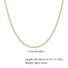 18K Gold Plated Two Tone Oval Beaded Chain Necklace for Women, Stainless Steel Clavicle Choker Necklace, Fashion Jewelry Gift