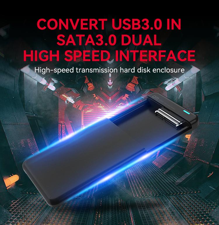 USB3.0 High-Speed Hard Disk Drive Enclosure 2.5 Inch SATA HDD Case External Storage System Plastic Hard Caddy External