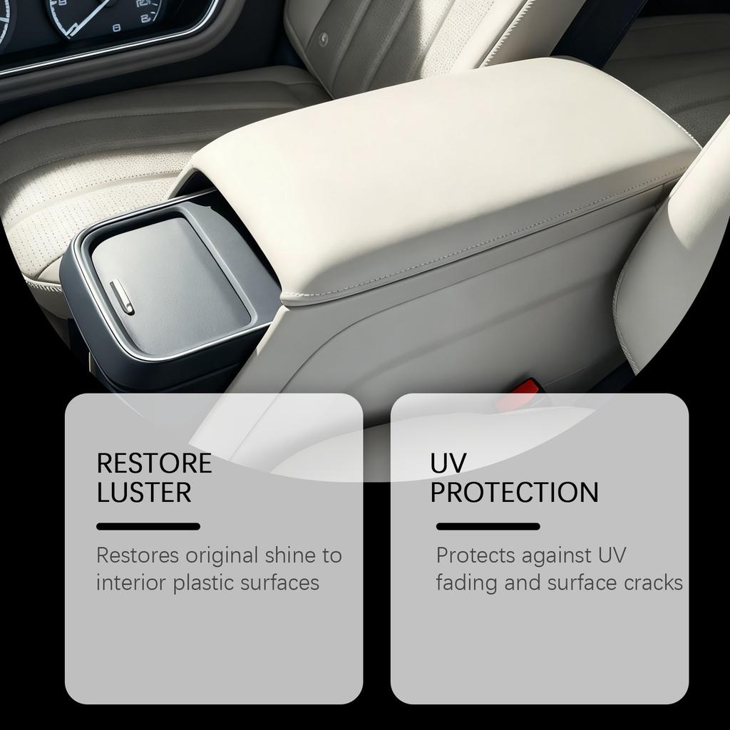 Interior Restoration And Care Kit: Car Interior And Seat Restoration, Brightening, And Daily Maintenance Cream.