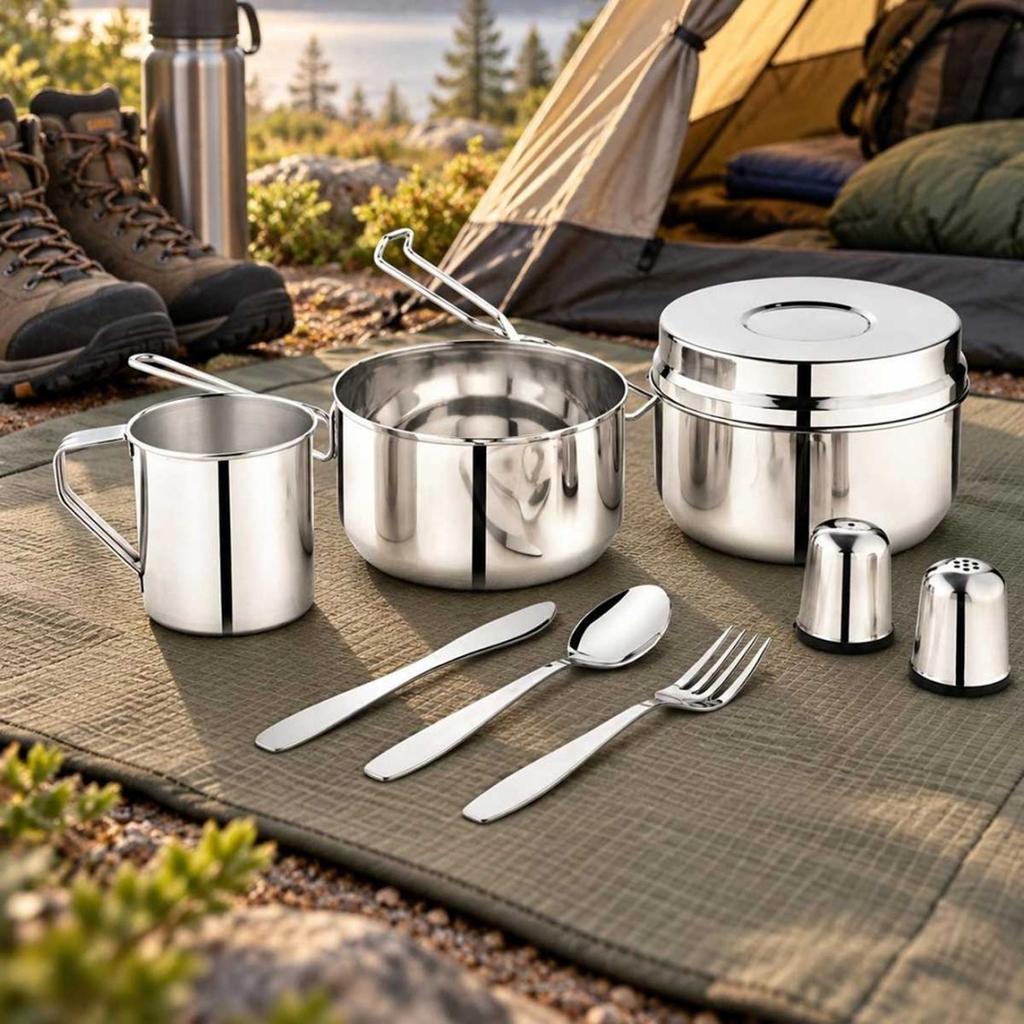 KINGHOFF KH-2060 Camping Cookware Set with Utensils