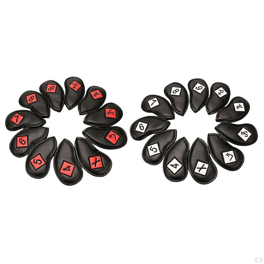 11PCS Golf Cover with Numbers Recognition Club Headcover Wedges Sleeve Anti-Scratch Carrying Travel