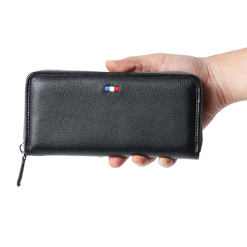 [Liberto Edwin] wallet men's genuine leather cowhide leather long wallet simple business casual white Free