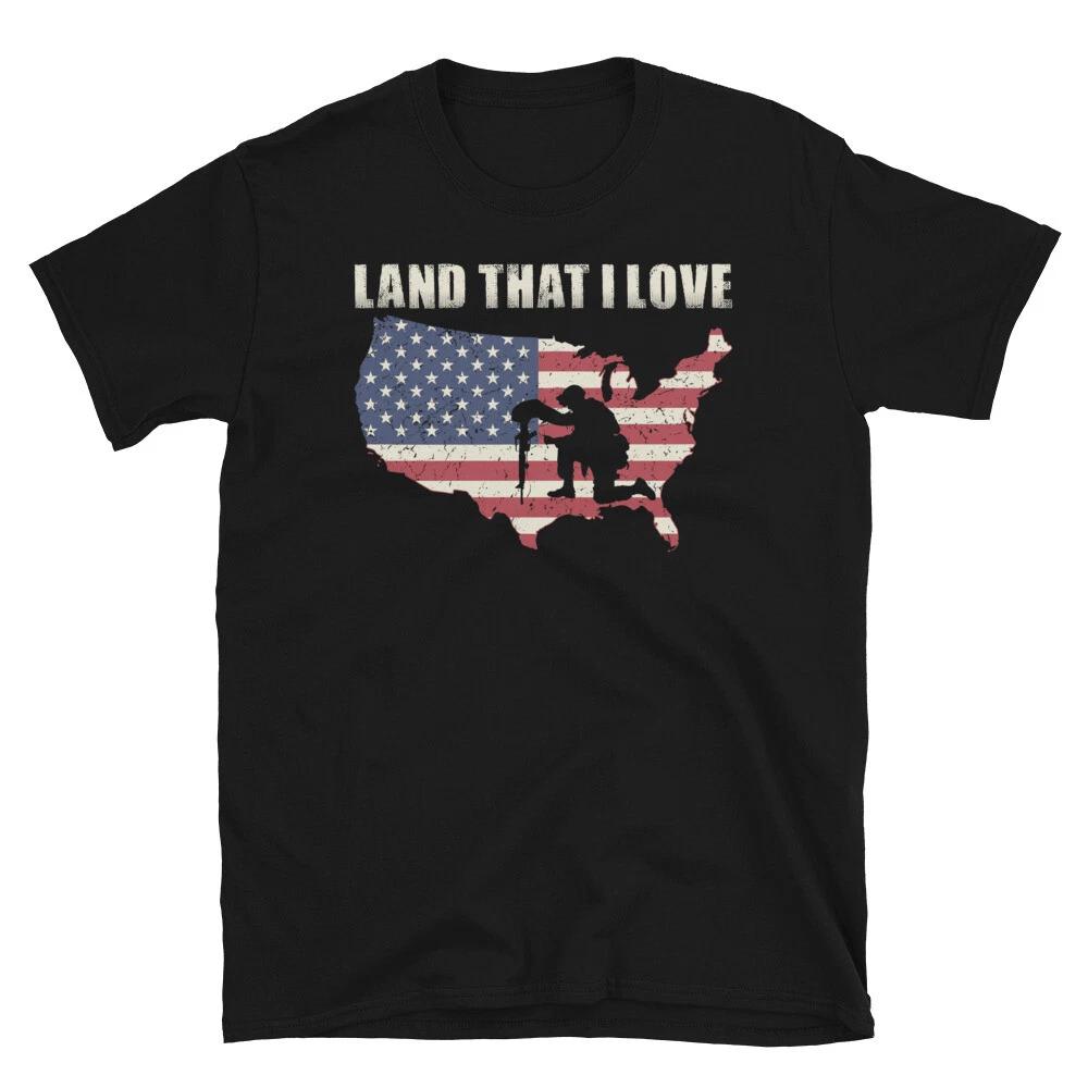 Soldier Honor Duty America USA Land I Love T-Shirt S