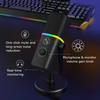 Professional Dynamic Microphone for Streaming Computer Recording Mic Noise Reduction with Pickup RGB Light High-Performance