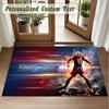 Crystal Velvet Square Rug Custom NameErling Haaland Pattern Non Slip Home Floor Decor Rug