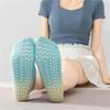 1 Pair Gradient Silicone Yoga Non Slip Socks for Women's Pilates Fitness Grip Strength Indoor Dance Sports Socks
