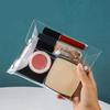 Portable Clear Cosmetic Bag Transparent Makeup Organizer for Travel and Daily Use