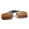 Polarized Vintage Clip On Women Men Drivers Rimless Flip Up Glasses Night Vision Yellow Lens Sunglasses Driving Glasses