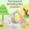 Transparent Parakeet Nesting Box Breathable Visible Bird Breeding Box with Perch Odor Resistant Bird Cage House Breeding Season
