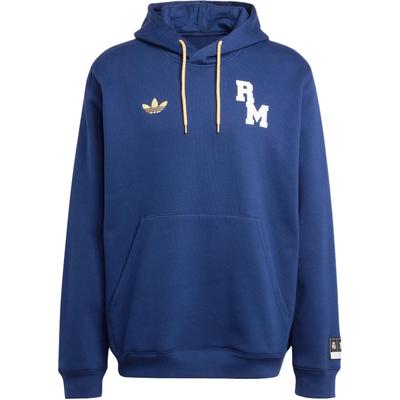 adidas Originals Vrct FW24 Real Madrid Logo Letter Warm Hoodie Men Hoodies Navy-Blue JF2584