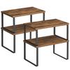 Cabinet Organizer Shelf Set of 4 Kitchen Counter Shelves Kitchen Storage Spice Rack Stackable Expandable Metal and Engineered W