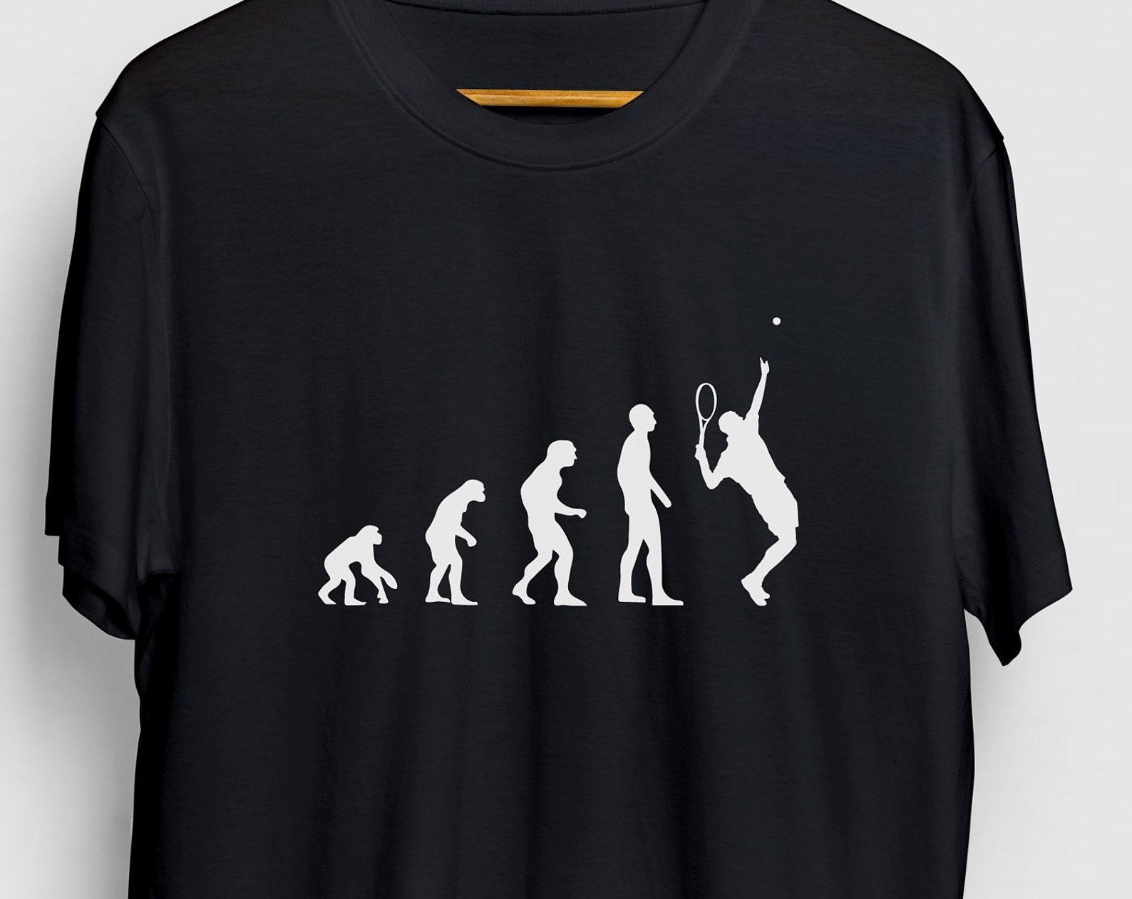 Tennis Evolution Tennis Shirt, Tennis Gift, Tennis Coach Gift, Sport Mom Shirt, Tennis Unisex T-shirt XL
