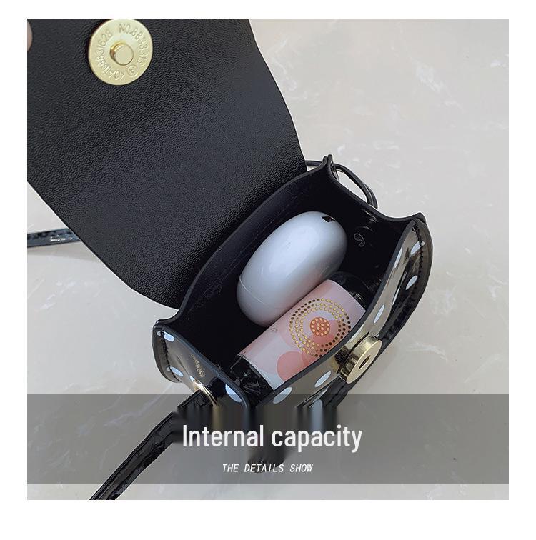 Argyle Polka Dot Mini Crossbody Bag for Girls - Cute Handheld Shoulder Bag