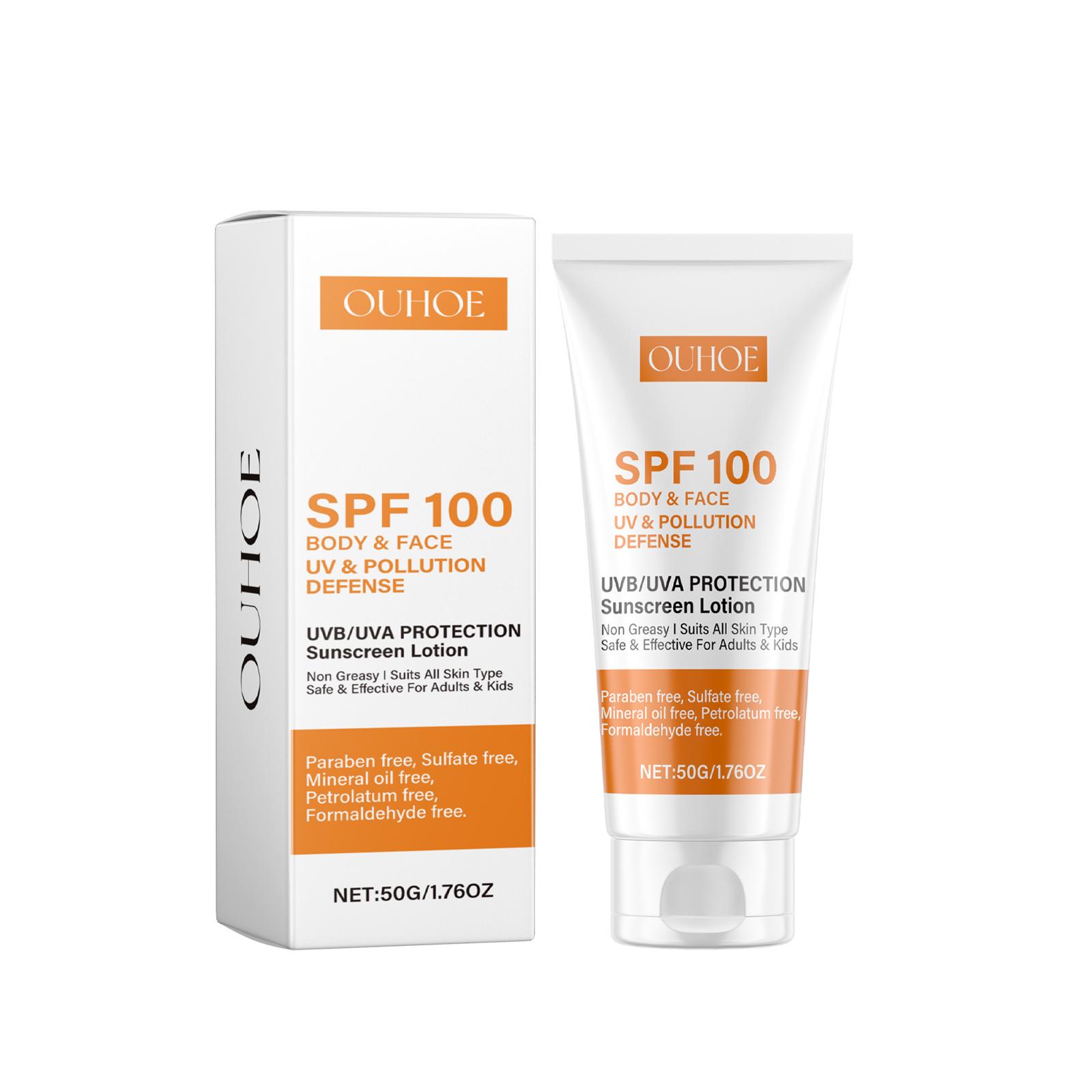 Солнцезащитный крем SPF100 Отбеливающий крем для лица и тела - 50 г 50g