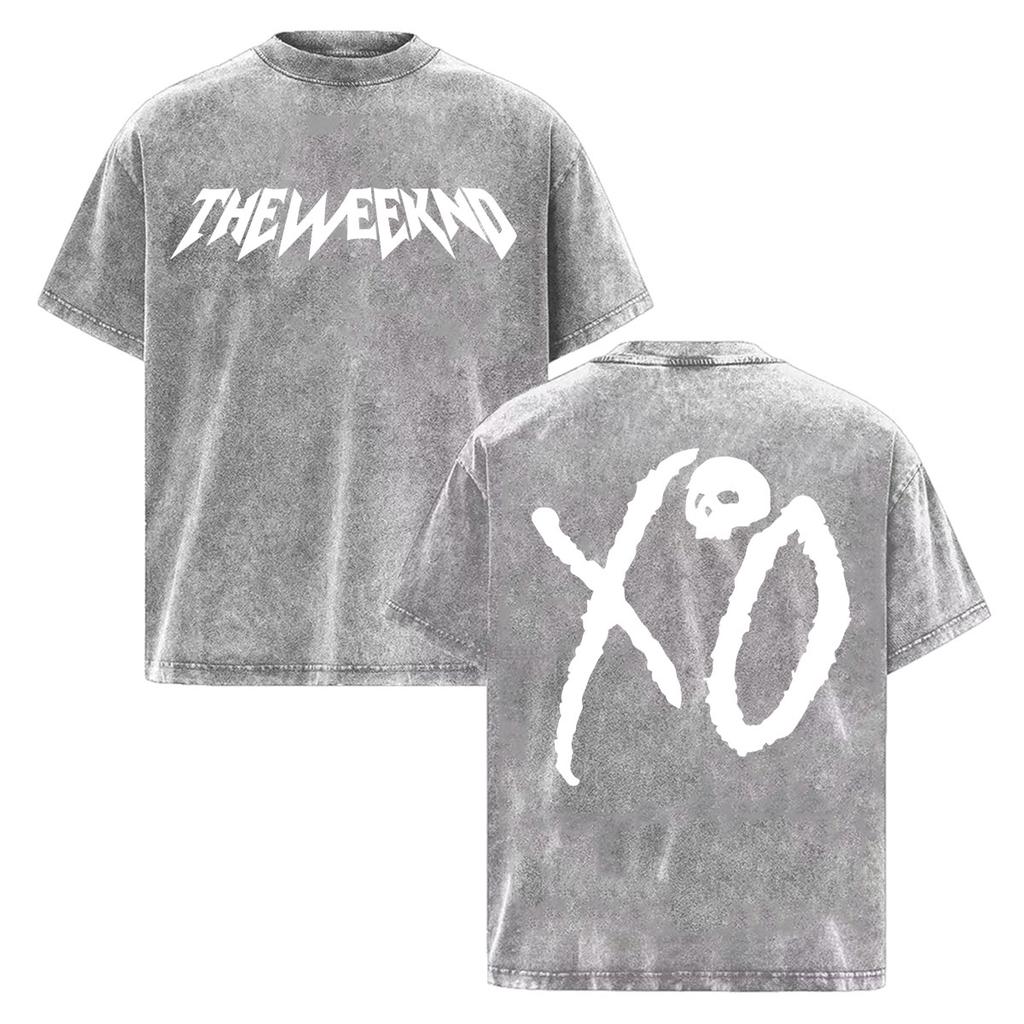 The Weeknd "one of The Girls" Letters Print T-Shirt Men Women Hip Hop Vintage Washed T-shirts High Quality Casual Cotton T Shirt