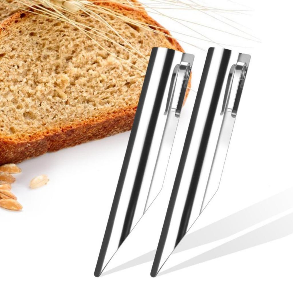 2 Pieces 304 Stainless Steel Bread Crumb Long-Lasting for Dining Tables