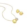 Set - LUXENTER - Mupio - Brilliant Cubic Zirconia - 18K Yellow Gold Finish - Gilded Metal Alloy
