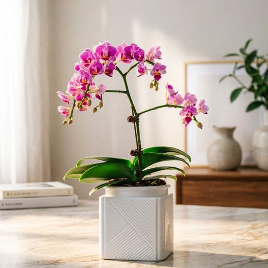 Automatic Water-absorbing Flowerpot with Transparent Water Level Indicator Self-Watering Planter for Indoor Plants Succulents Cactus Herb