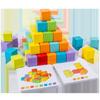 Wooden Cube Blocks Puzzle Educational Math Toy For Kids Learning And Brain Development