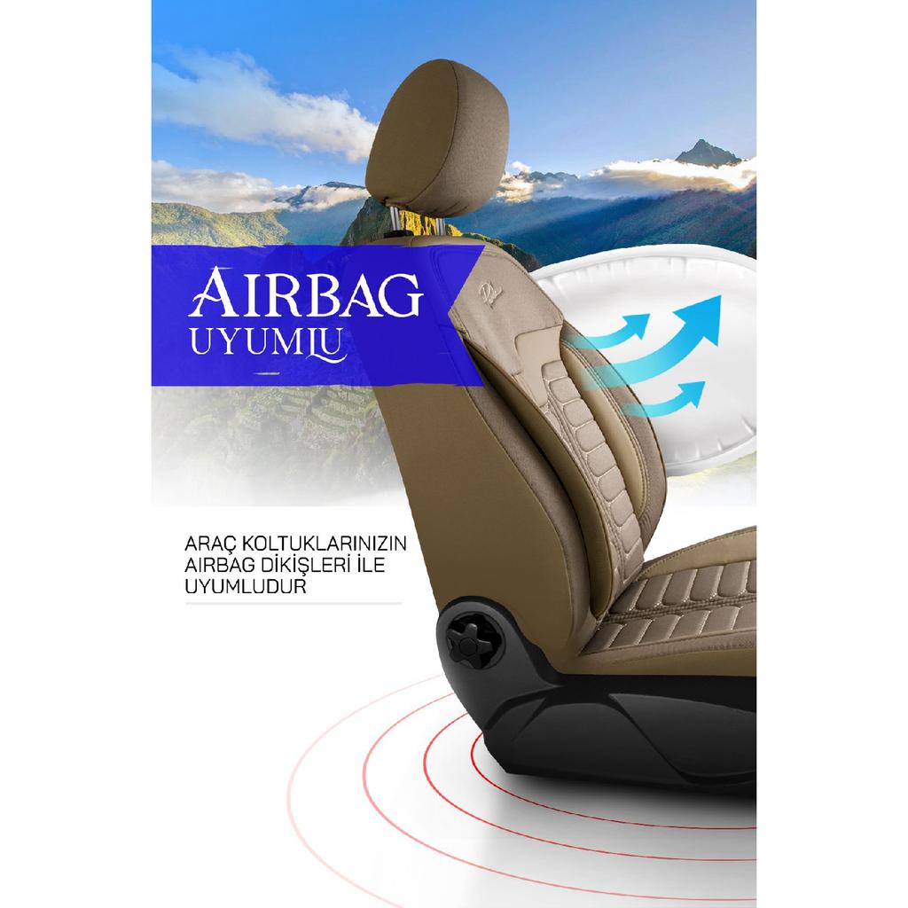 Panda Chile Series British Jacquard Fabric Peugeot Rifter Compatible Car Seat Cover - Full Set Compatible for All Vehicles Universal