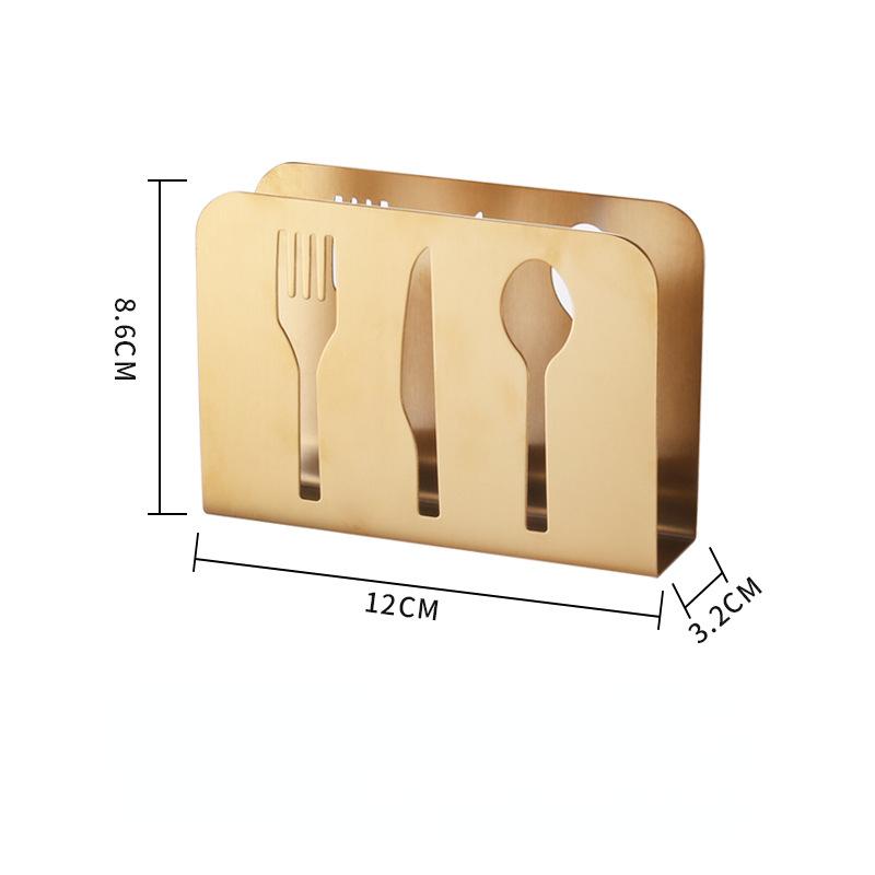 Nordic Golden Triangle Stainless Steel Paper Towel Cafe Tissue Holder Hotel Napkin Holder Square Towel Holder Home Decoration