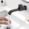 Single Handle Wall Mounted Copper Faucet Easy Installation Heat Resistant Coating Tap for Bathroom Basins Kitchen Sink