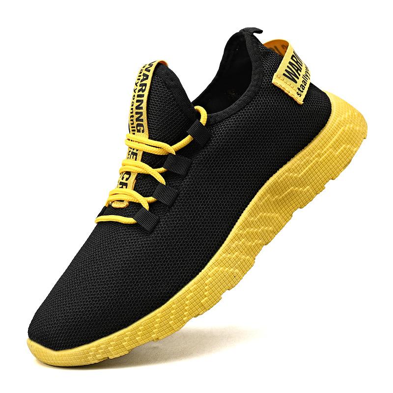 Men's shoes 2021 summer breathable trendy shoes casual shoes versatile flying woven men's shoes canvas running sneakers large size