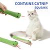 Cat Catnip Toy Small Green Snake Simulation Tease Cat Toy Crepe Paper Sound Interactive Cat Chew Toys Gift