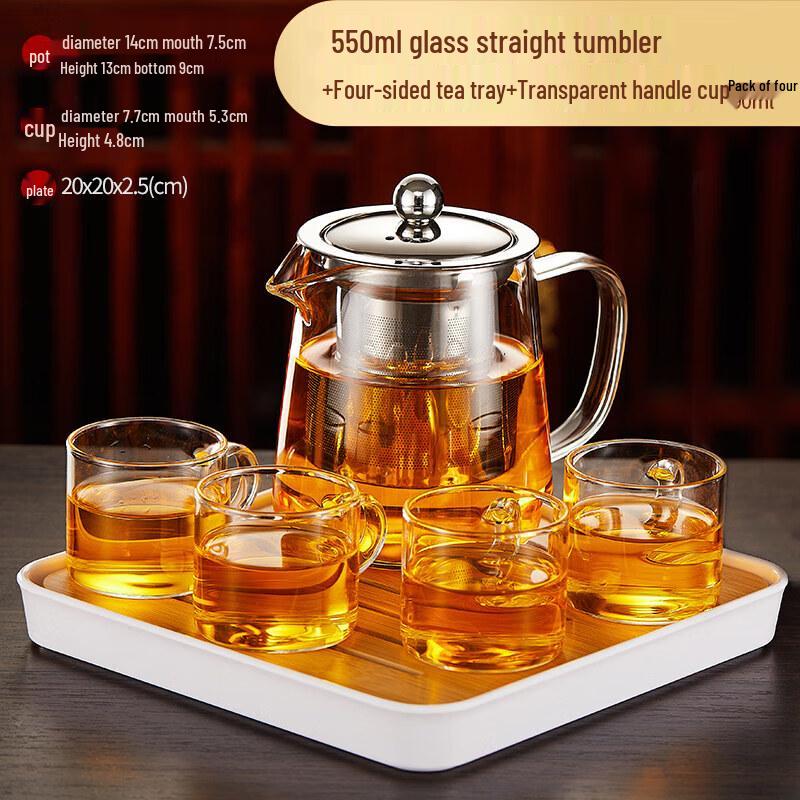 Heat-Resistant Glass Teapot with Infuser