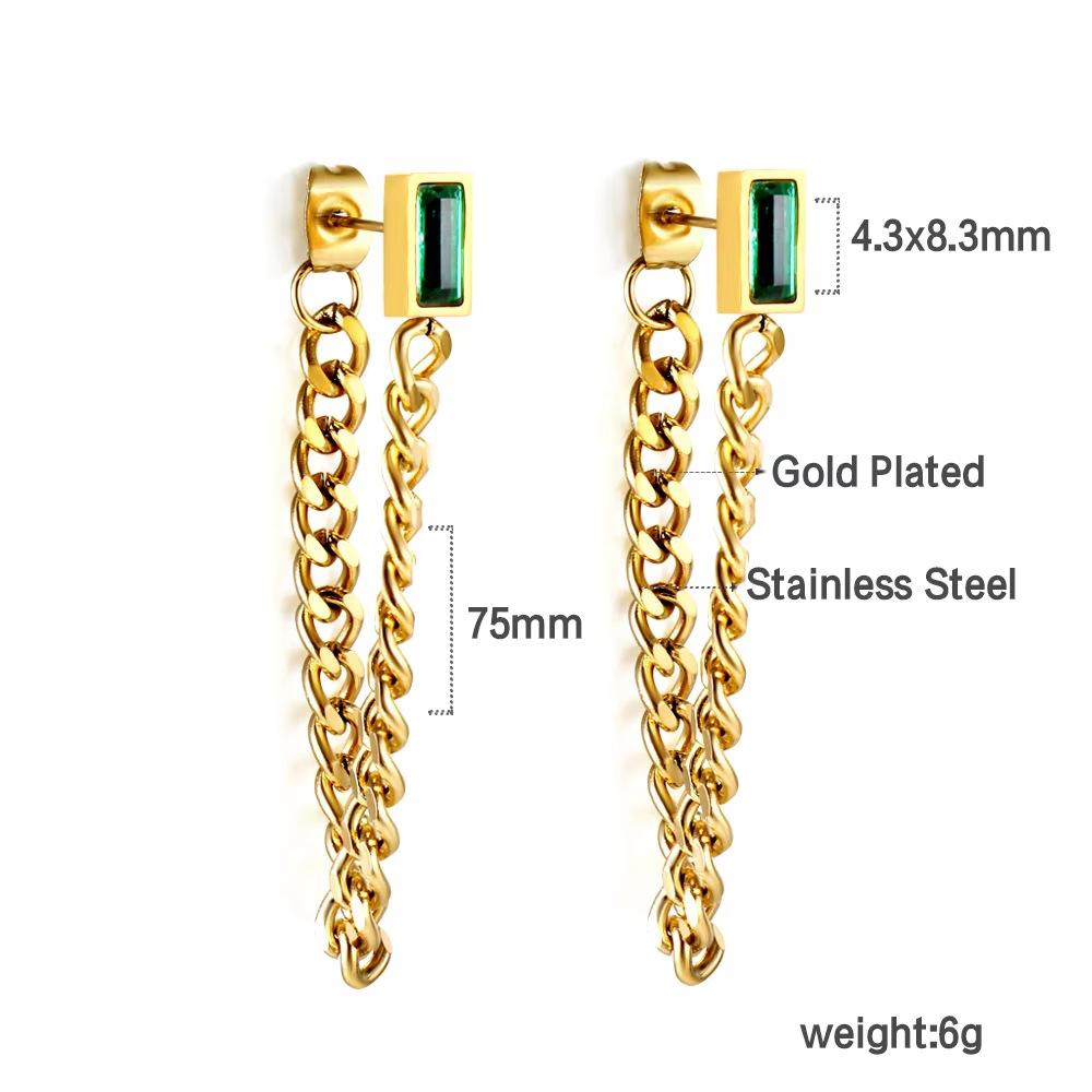 Luxury Fan Shaped Short Stud Earrings For Women Hypoallergenic Vacuum Plating Elegant And Versatile