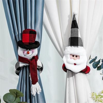 Christmas Snowman Santa Cartoon Doll Decorative Curtain Buckle