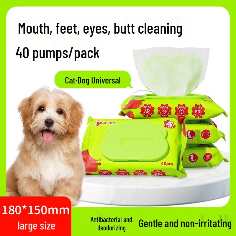 

Pet Wet Wipes: Tear Stain, Paws, Mouth, and Eye Cleaner for Cats and Dogs