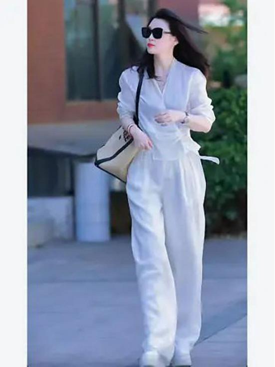 Women's 2025 Summer Fashion: Literary V-Neck Shirt & High-Waisted Wide-Leg Pants Set