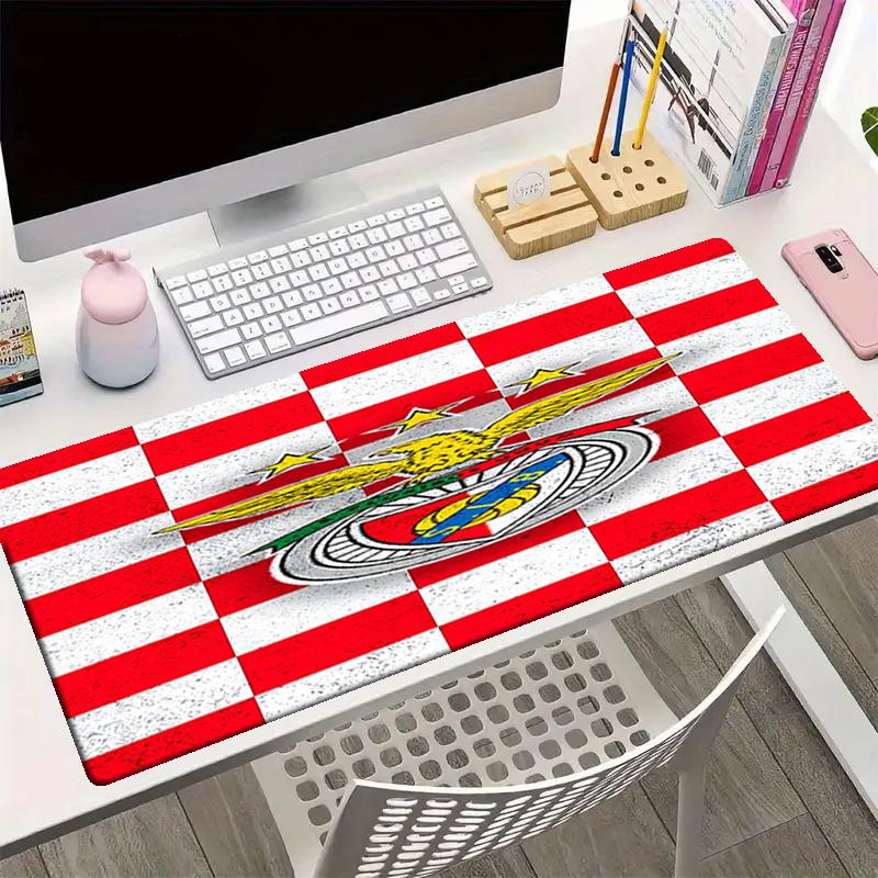 Benfica Thema Mauspads, Rutschfeste Gummiunterseite, Multifunktionales Büro- & Heimdekor, Perfekt für die Personalisierung des Arbeitsplatzes.