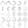 Luna Moon 100% Stainless Steel Charms For Jewelry Making Supplies Curved Month Pendant Silver Color Fashion Charms In Bulk Gifts