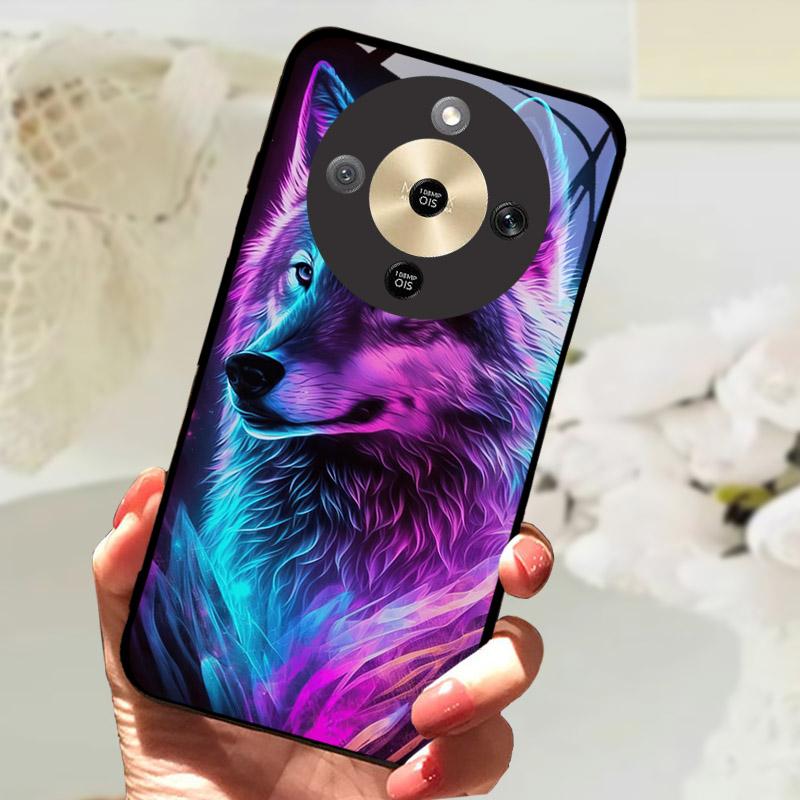 

For Honor X9d 5G Case Fashion Painting Tempered Glass Shockproof Phone Case For Honor X9 D HonorX9D Back Cover Fundas Bumper Honor X9d