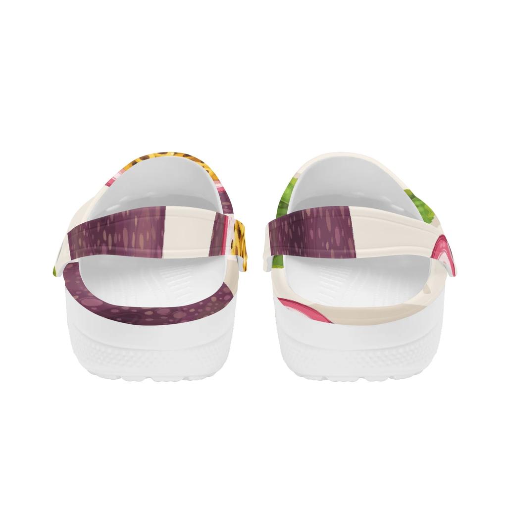 Fun Printed EVA Clogs Adult Unisex Easy Clean Lightweight Slip On Casual Footwear Soft Sole Summer Sandals Casual Walking