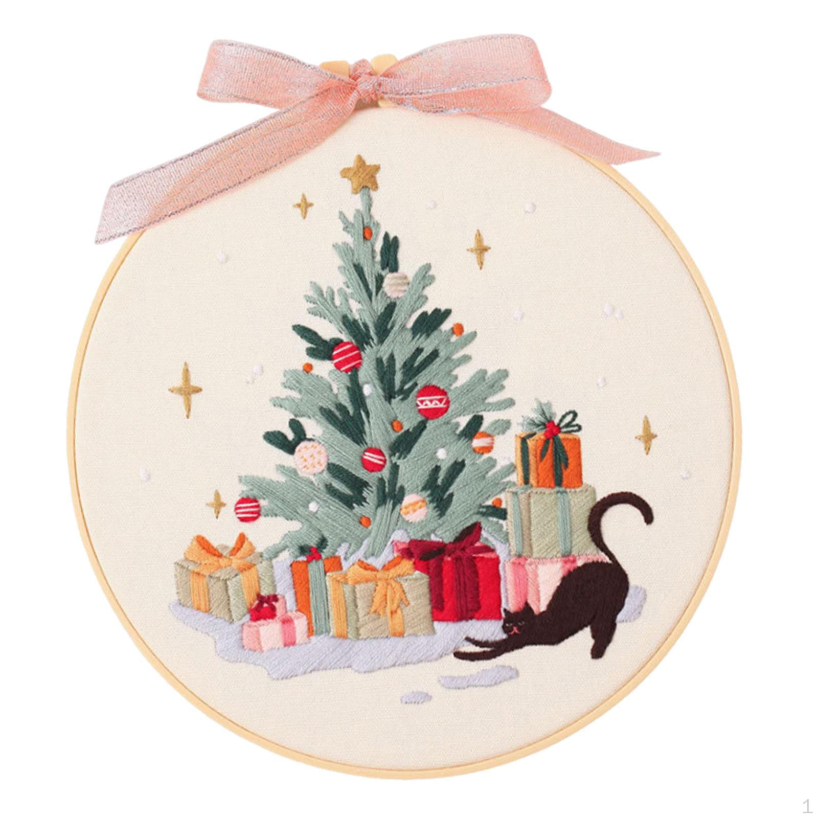 

Рождественский набор для вышивания Набор для рукоделия с инструкциями Наборы для вышивки крестиком своими руками Материал Xmas Tree