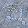 Milky Opal Gemstone Handmade 925 Sterling Silver Jewelry Necklace 18" M-405